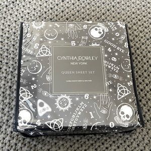 Cynthia Rowley Ouija Halloween QUEEN sheet set NEW